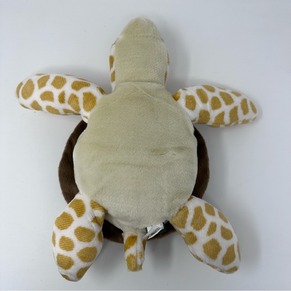Wild Republic 2013 Sea Turtle Plush 13" Yellow Tan Brown Shell - Picture 7 of 9